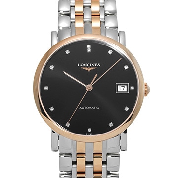 ロンジン エレガント L4.809.5.57.7 ブラック/ダイヤモンド メンズ 時計 【新品】【wristwatch】