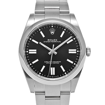 ロレックス オイスターパーペチュアル 41 124300 ブライトブラック メンズ 時計 【中古】【wristwatch】