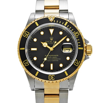 ロレックス サブマリーナ デイト 16613 ブラック メンズ 時計 【中古】【wristwatch】