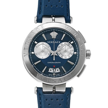 ヴェルサーチ アイオン メデューサ クロノグラフ VE1D ブラック/ブルー メンズ 時計 【中古】【wristwatch】