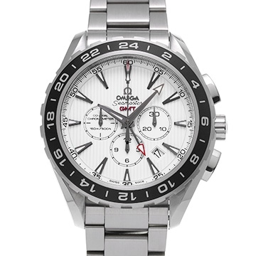 オメガ シーマスター アクアテラ コーアクシャル GMT クロノグラフ 231.10.44.52.04.001 ホワイト メンズ 時計 【中古】【wristwatch】