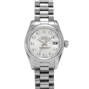 ロレックス デイトジャスト 179166G シルバー/ダイヤモンド レディース 時計 【中古】【wristwatch】