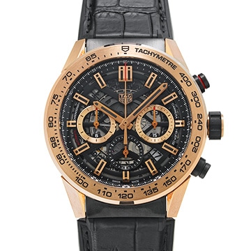 タグ ホイヤー カレラ  ホイヤー02 クロノグラフ CBG2A51.FC6450 ブラック メンズ 時計 【中古】【wristwatch】