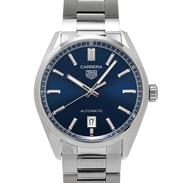 タグ ホイヤー カレラ キャリバー5 デイト WBN2112.BA0639 ブルー メンズ 時計 【中古】【wristwatch】