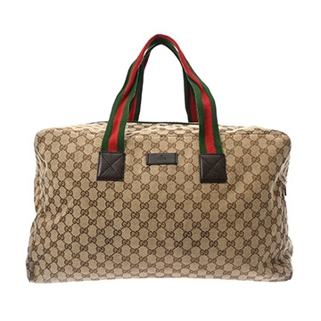 グッチ シェリーライン ベージュ/エボニー/ブラウン 146310 GGキャンバス/レザー レディース バッグ 【中古】【bag】