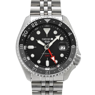 セイコー 5スポーツ SKX スポーツスタイル メカニカル GMT SBSC001 ブラック メンズ 時計 【中古】【wristwatch】