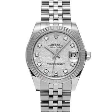 ロレックス デイトジャスト  178274G メテオライト/ダイヤモンド ユニセックス 時計 【中古】【wristwatch】