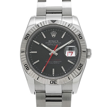 ロレックス デイトジャスト ターノグラフ 116264 ブラック メンズ 時計 【中古】【wristwatch】