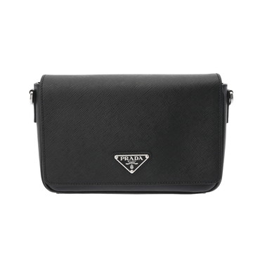 プラダ ブラック 2VD065 サフィアーノレザー レディース バッグ 【中古】【bag】