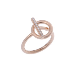 エルメス エシャペ リング #50 ゴールド K18ピンクゴールド PG レディース ジュエリー 【中古】【jewelry】