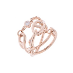 エルメス シェーヌダンクルカオス リング MM #50 ゴールド K18ピンクゴールド PG レディース ジュエリー 【中古】【jewelry】