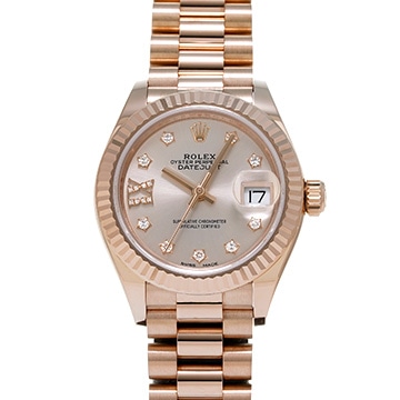 ロレックス レディ デイトジャスト 28 279175 ロゼカラー/ダイヤモンド レディース 時計 【中古】【wristwatch】