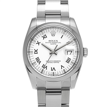 ロレックス オイスターパーペチュアル デイト 115200 ホワイト メンズ 時計 【中古】【wristwatch】