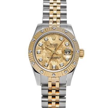 ロレックス レディ デイトジャスト 26 179313G ゴールドクリスタル/ダイヤモンド レディース 時計 【中古】【wristwatch】