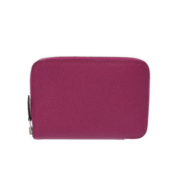 エルメス アザップ コンパクト シルクイン ローズパープル ヴォーエプソン レディース 財布 【中古】【purse】
