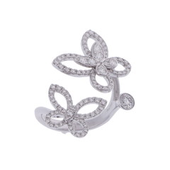グラフ マルチバタフライシルエット リング シルバー RGR753 K18ホワイトゴールド WG レディース ジュエリー 【中古】【jewelry】