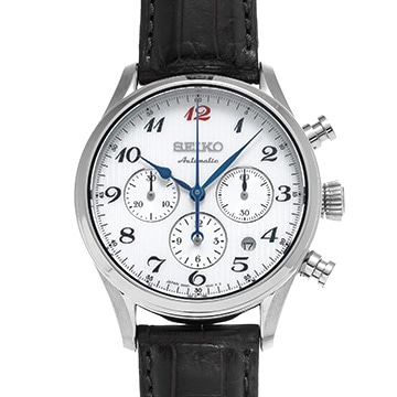 セイコー プレザージュ クロノグラフ SARK011 シルバー メンズ 時計 【中古】【wristwatch】
