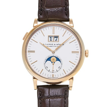ランゲ&ゾーネ サクソニア ムーンフェィズ 384.032 シルバー メンズ 時計 【中古】【wristwatch】