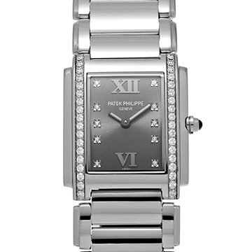 パテック フィリップ トゥエンティ-4 4910/10A-010 グレー/ダイヤモンド レディース 時計 【中古】【wristwatch】