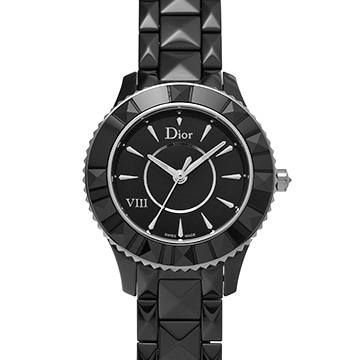 ディオール ユイット  CD1231E0 ブラック レディース 時計 【中古】【wristwatch】