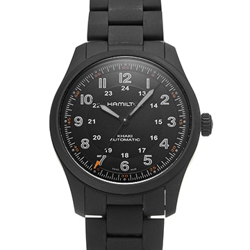 ハミルトン カーキ フィールド チタニウム H70215130 ブラック メンズ 時計 【中古】【wristwatch】