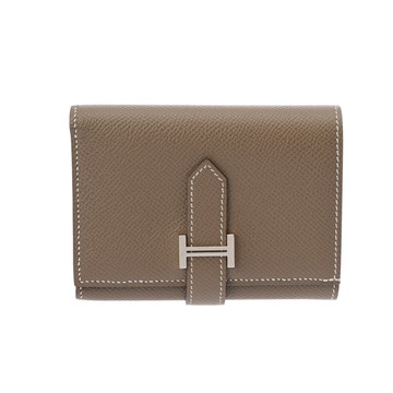 エルメス ベアン コンビネ エトゥープ ヴォーエプソン レディース 財布 【中古】【purse】