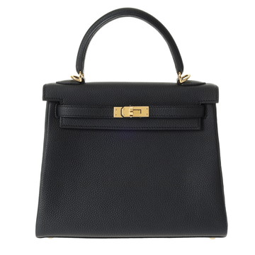 エルメス ケリー 25 内縫い 2WAY   ブラック トゴ レディース バッグ 【未使用】【bag】