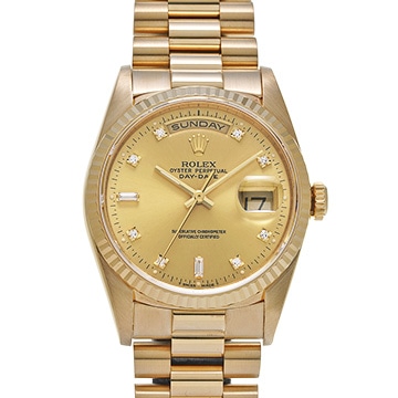 ロレックス デイデイト 18238A シャンパン/ダイヤモンド メンズ 時計 【中古】【wristwatch】