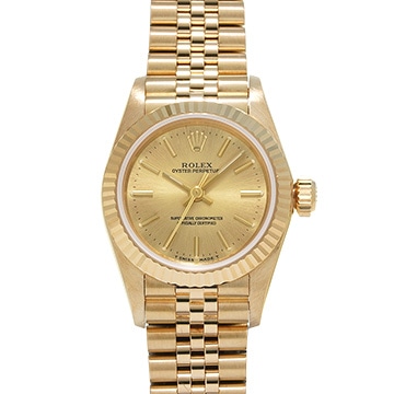 ロレックス オイスターパーペチュアル デイト 67198 シャンパン レディース 時計 【中古】【wristwatch】