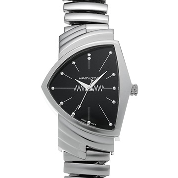ハミルトン ベンチュラ H244112 ブラック メンズ 時計 【中古】【wristwatch】