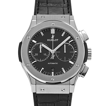 ウブロ クラシックフュージョン チタニウム クロノグラフ 521.NX.1171.LR マットブラック メンズ 時計 【中古】【wristwatch】
