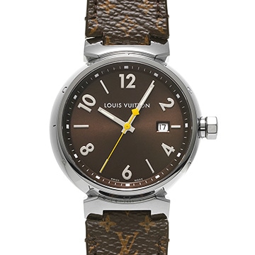 ルイ ヴィトン タンブール Q1111A ブラウン メンズ 時計 【中古】【wristwatch】