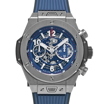 ウブロ ビッグバン ウニコ チタニウム 411.NX.5179.RX ブルー メンズ 時計 【中古】【wristwatch】