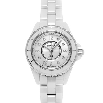 シャネル J12 29MM H2570 ホワイトシェル/ダイヤモンド レディース 時計 【中古】【wristwatch】