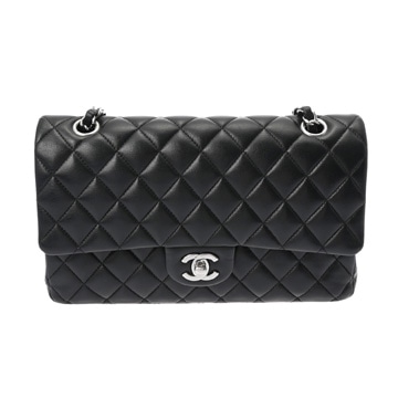 シャネル マトラッセ 11.12 クラシック ハンドバッグ 25cm ブラック A01112 ラムスキン レディース バッグ 【中古】【bag】