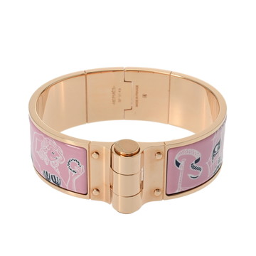 エルメス シャルニエールブレスレット GM ピンク/ローズゴールド金具 エナメル レディース ジュエリー 【中古】【jewelry】