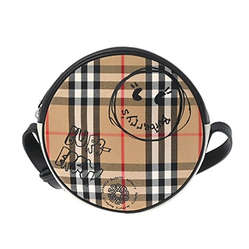 バーバリー ノバチェック ベージュ/ブラック/ホワイト キャンバス/レザー レディース バッグ 【中古】【bag】