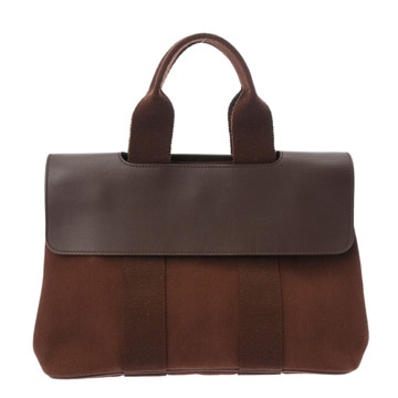 エルメス ヴァルパライソ PM ブラウン トワルシェブロン/レザー レディース バッグ 【中古】【bag】
