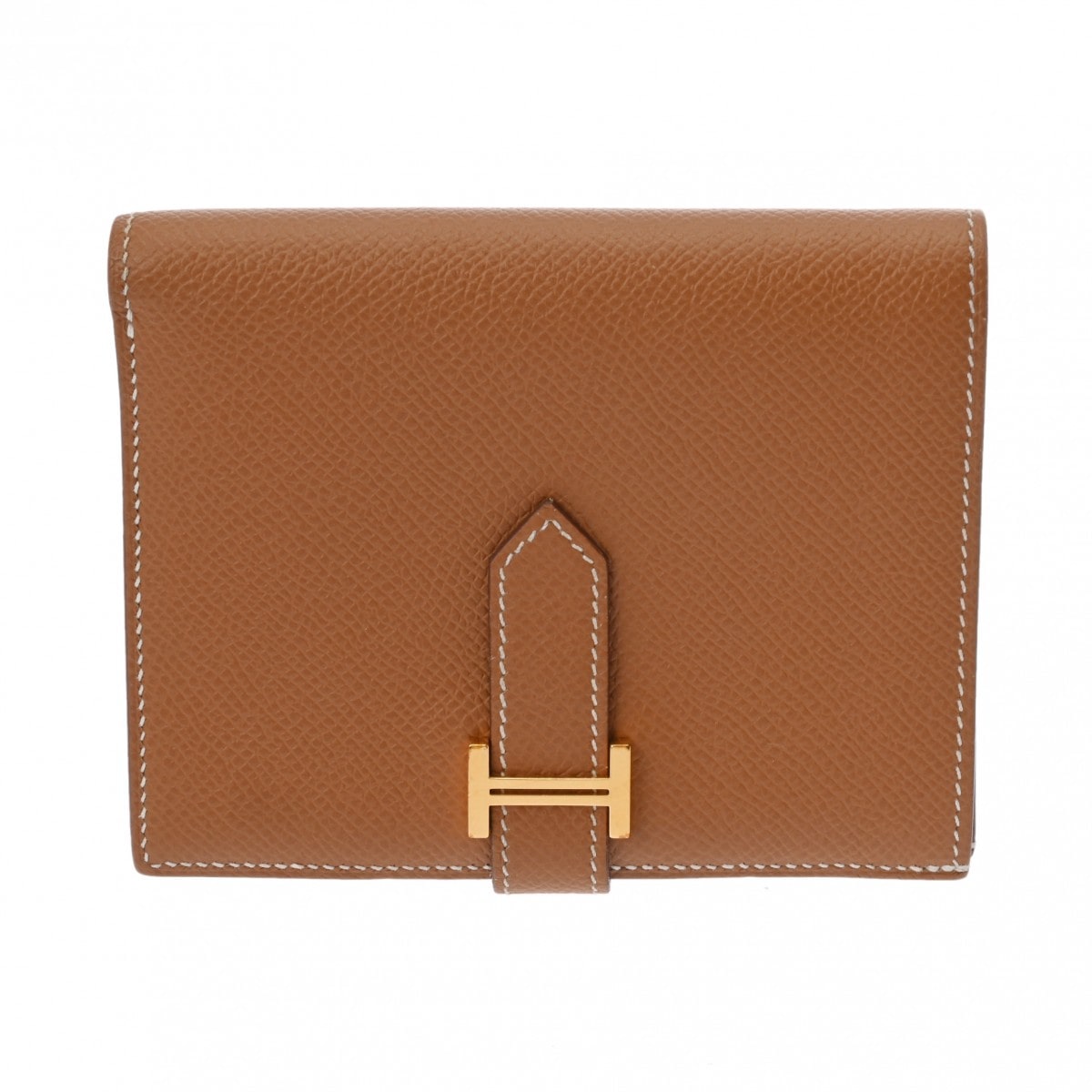 エルメス ベアンコンパクト ゴールド ヴォーエプソン ユニセックス 財布 【中古】【purse】