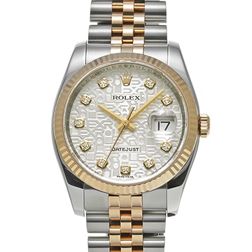 ロレックス デイトジャスト 36 116233G シルバーコンピュータ/ダイヤモンド メンズ 時計 【中古】【wristwatch】
