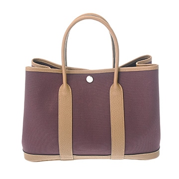 エルメス ガーデンパーティ TPM アルザン/プルーン ネゴンダ/トワルミリタリー レディース バッグ 【中古】【bag】