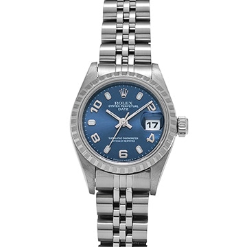 ロレックス オイスターパーペチュアル デイト 69240 ブルー レディース 時計 【中古】【wristwatch】