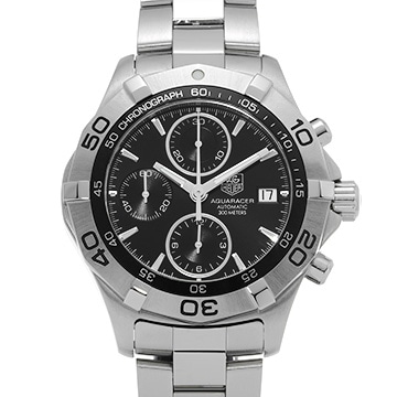 タグ ホイヤー ニューアクアレーサー クロノグラフ  CAF2110.BA0809 ブラック メンズ 時計 【中古】【wristwatch】