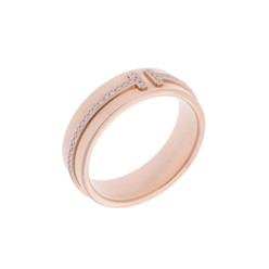 ティファニー TTWOワイド リング K18ピンクゴールド PG レディース ジュエリー 【中古】【jewelry】
