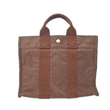 エルメス エールライン PM ブラウン キャンバス ユニセックス バッグ 【中古】【bag】