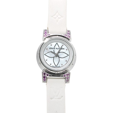 ルイ ヴィトン タンブール ビジュ Q151I ホワイトシェル レディース 時計 【中古】【wristwatch】