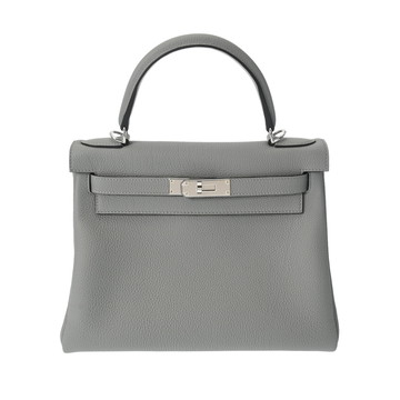 エルメス ケリー 28 内縫い ブルーグラシエ トゴ レディース バッグ 【未使用】【bag】