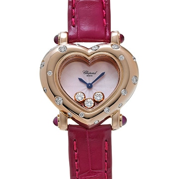 ショパール ハッピーダイヤモンド 20/6626-21 ピンク/ダイヤモンド レディース 時計 【中古】【wristwatch】