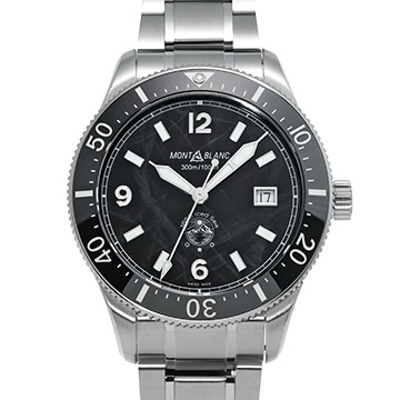 モンブラン 1858 アイスシー オートマティック デイト 129371 ブラック メンズ 時計 【中古】【wristwatch】