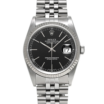 ロレックス デイトジャスト 16234 ブラック メンズ 時計 【中古】【wristwatch】